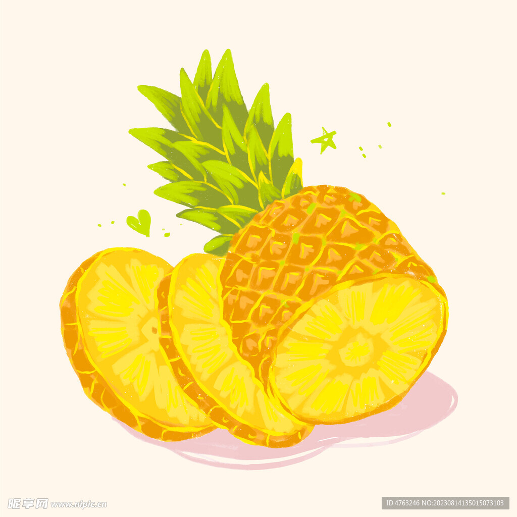 手绘菠萝