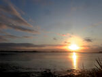 奥克兰海滨夕阳风景