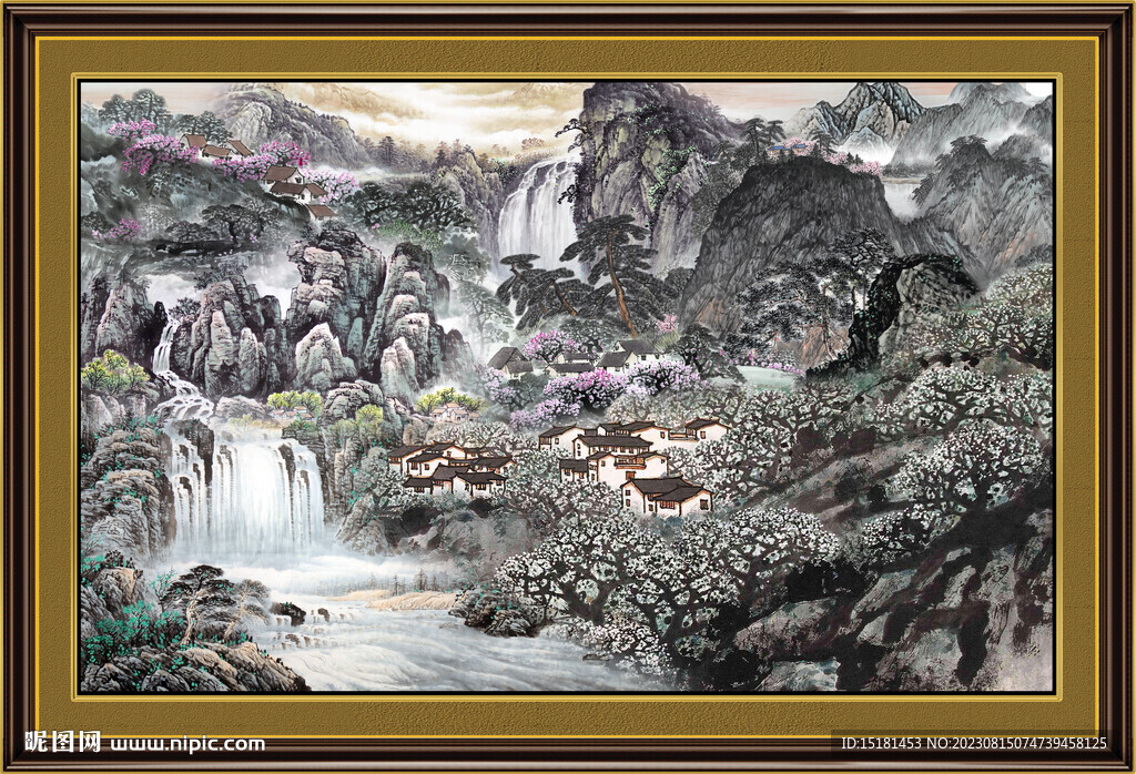 国画山水画 