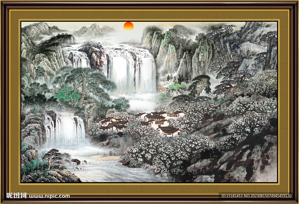 国画山水画 
