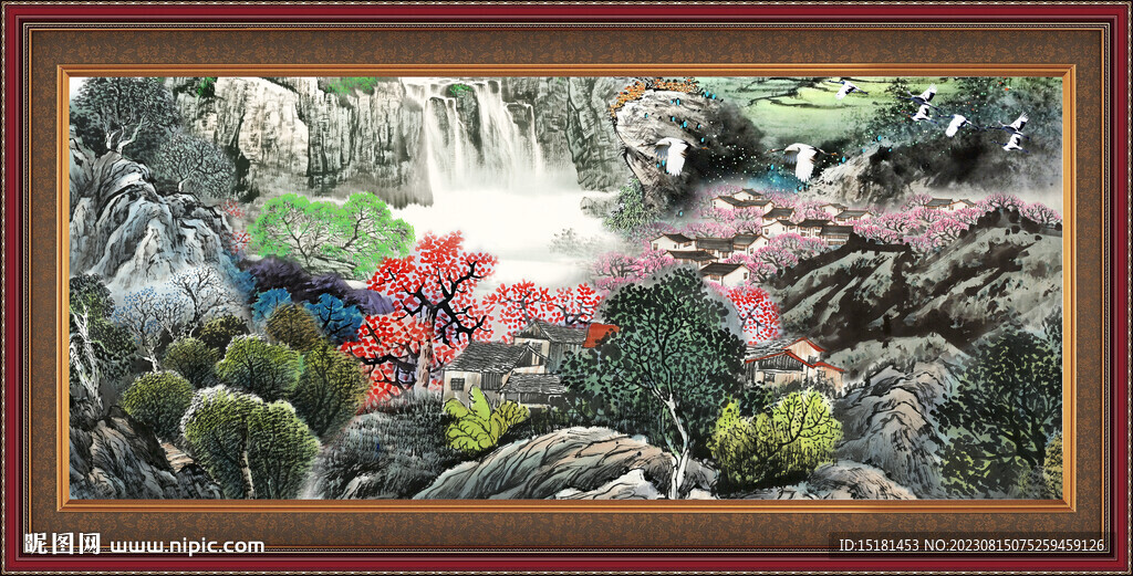 国画山水画 