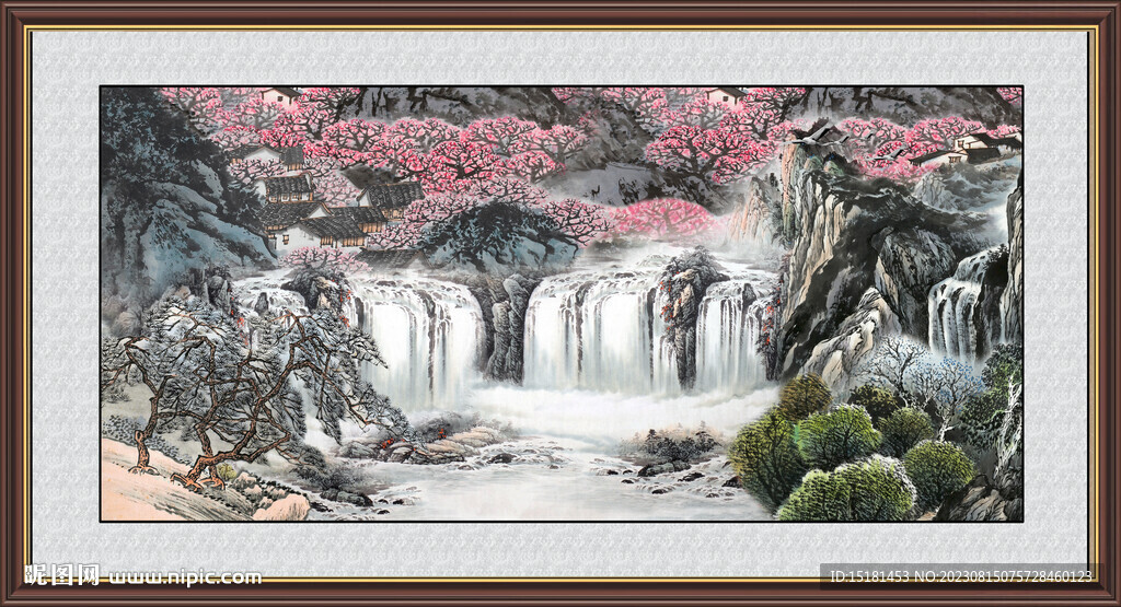 国画山水画 