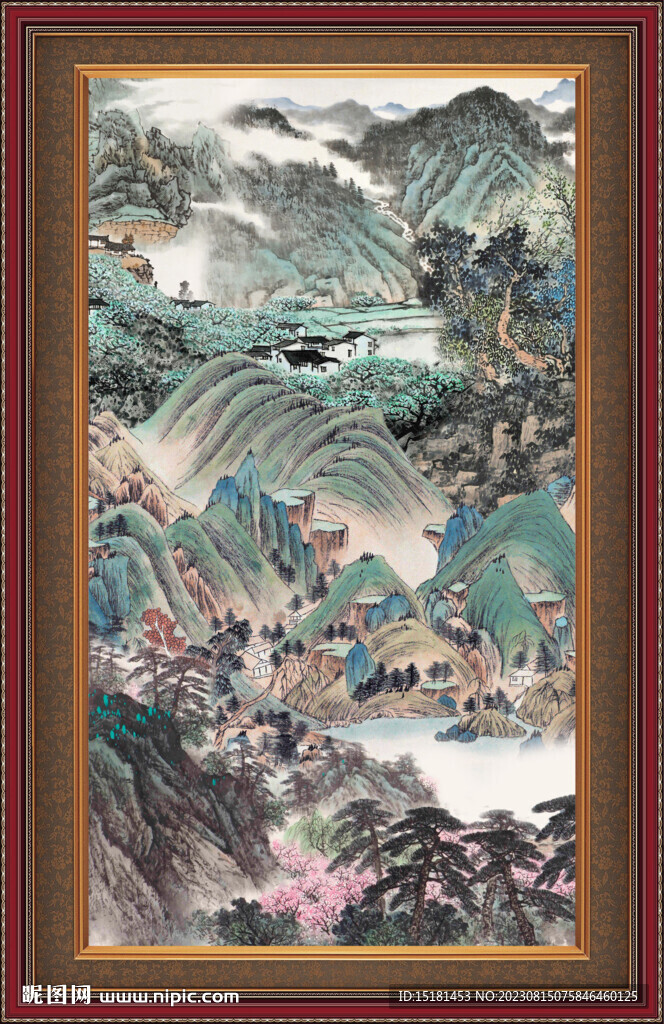 国画山水画 