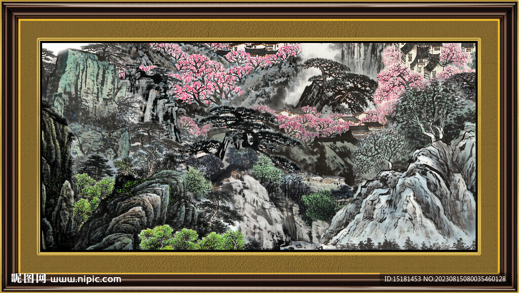 国画山水画 
