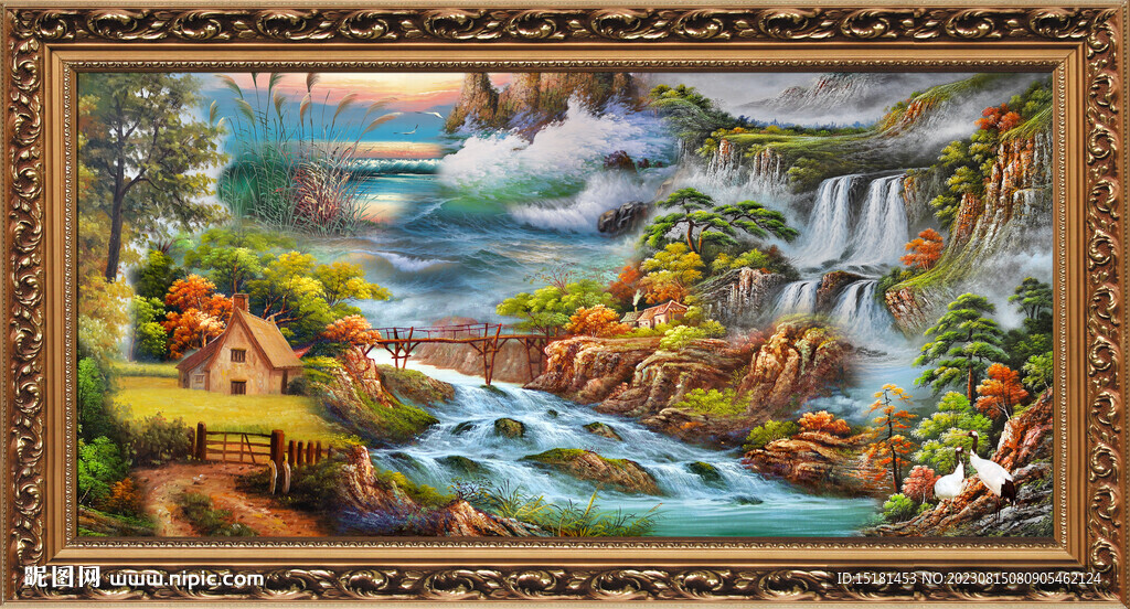 山水油画