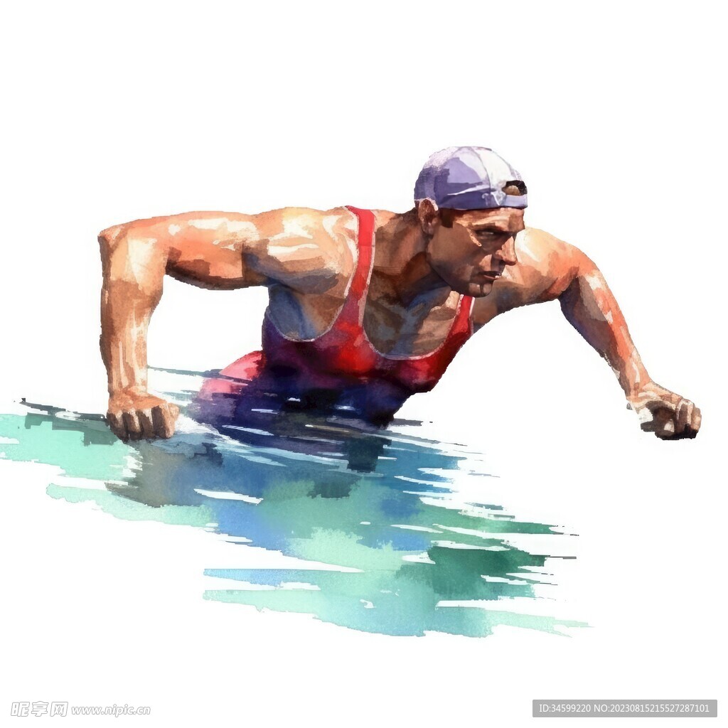 游泳插画 