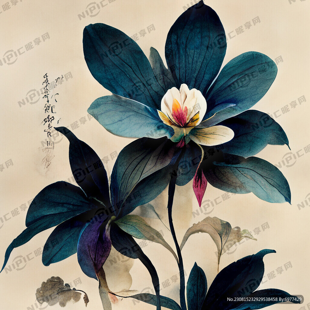 兰花古典花纹
