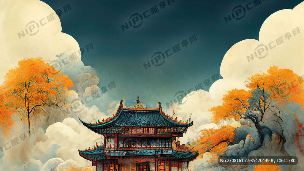 中国风国潮画 超高清 细节刻画