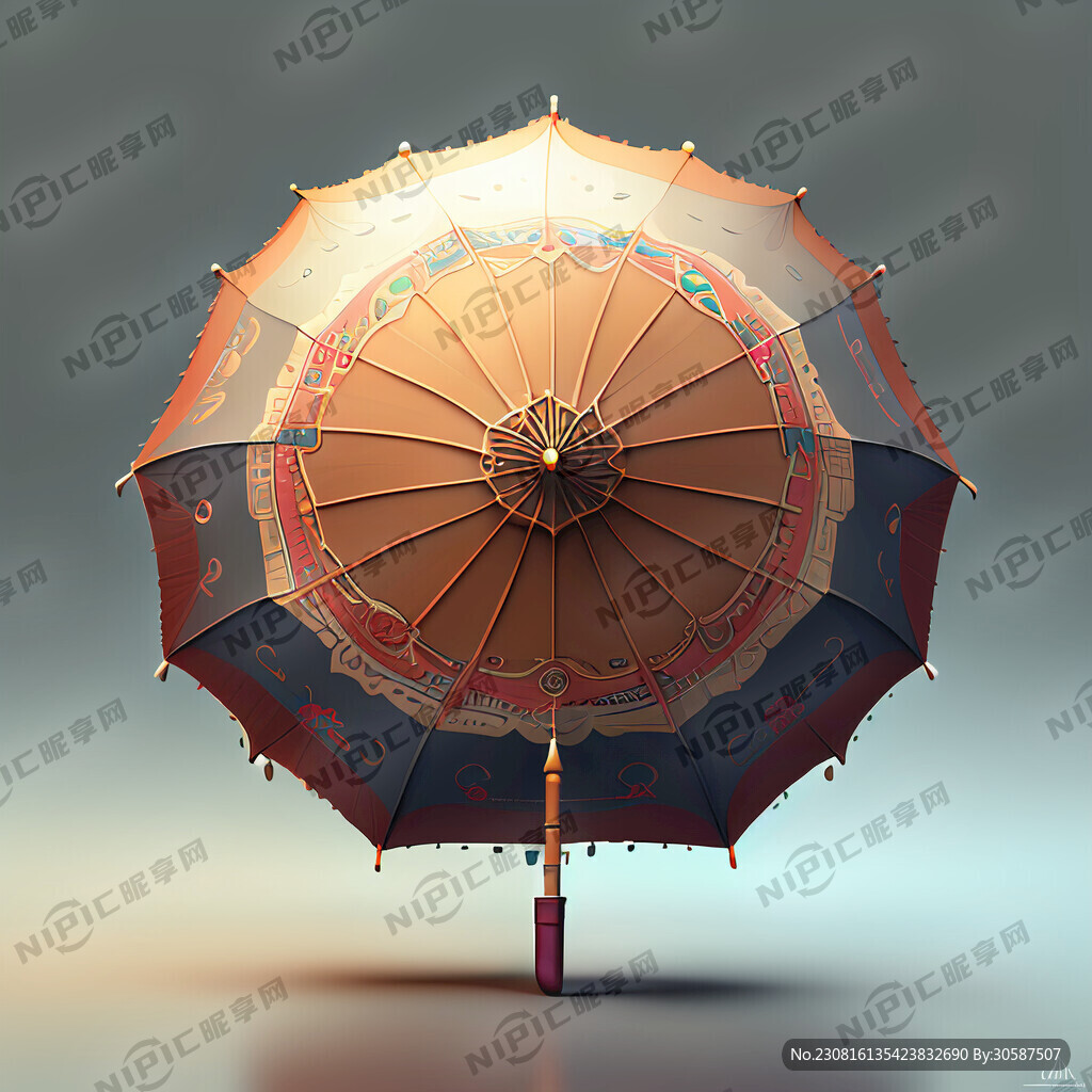 藏文化元素的雨伞