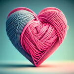 毛线团爱心爱情浪漫粉色