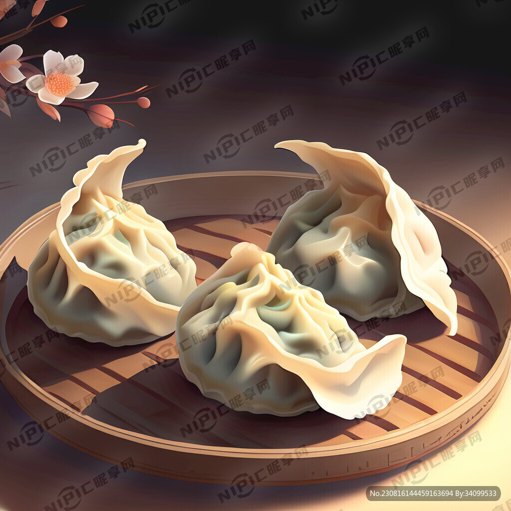 手工水饺 中国风 艺术创想
