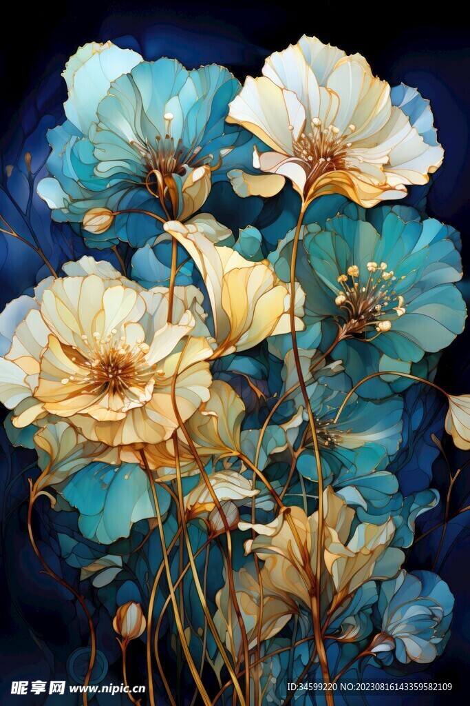 花朵框画 