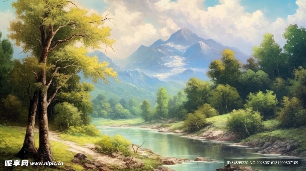 风景油画 