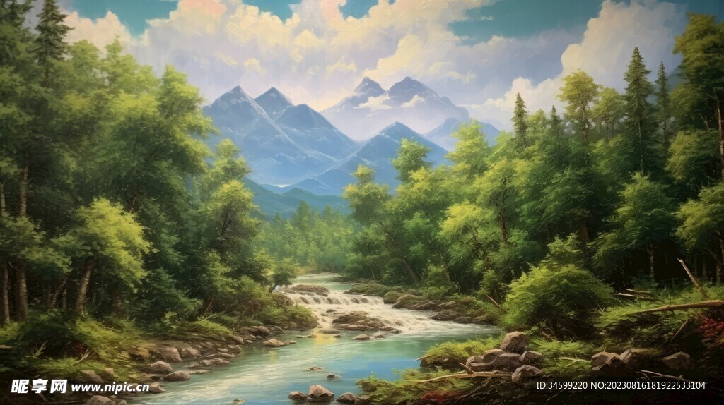 风景油画 