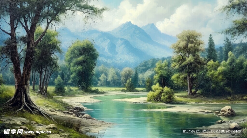 风景油画 