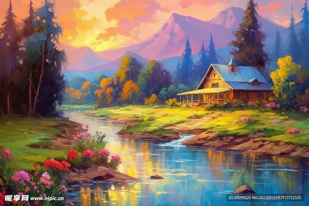 风景油画 