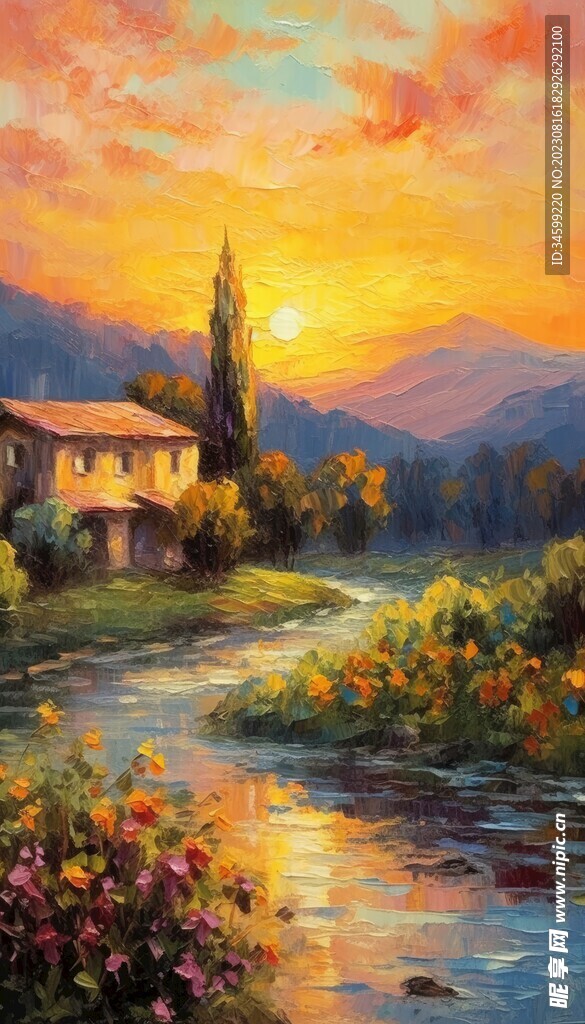 风景油画 