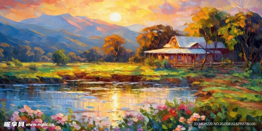 风景油画 