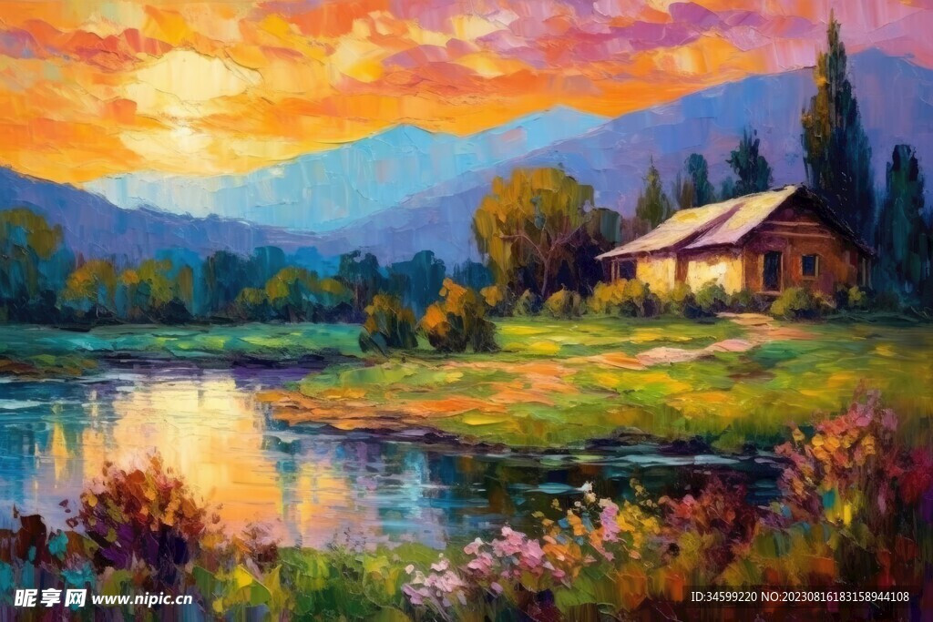 风景油画 