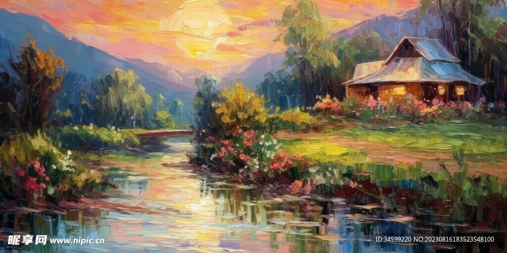 风景油画 