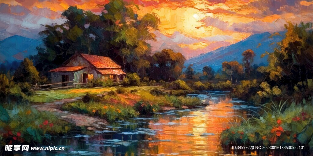 风景油画 