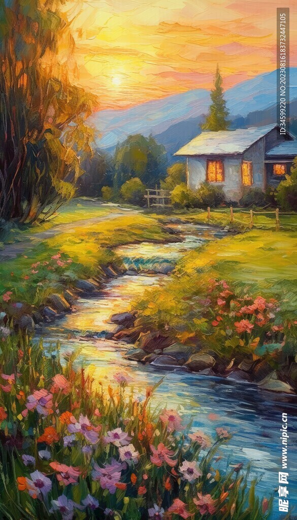 风景油画 