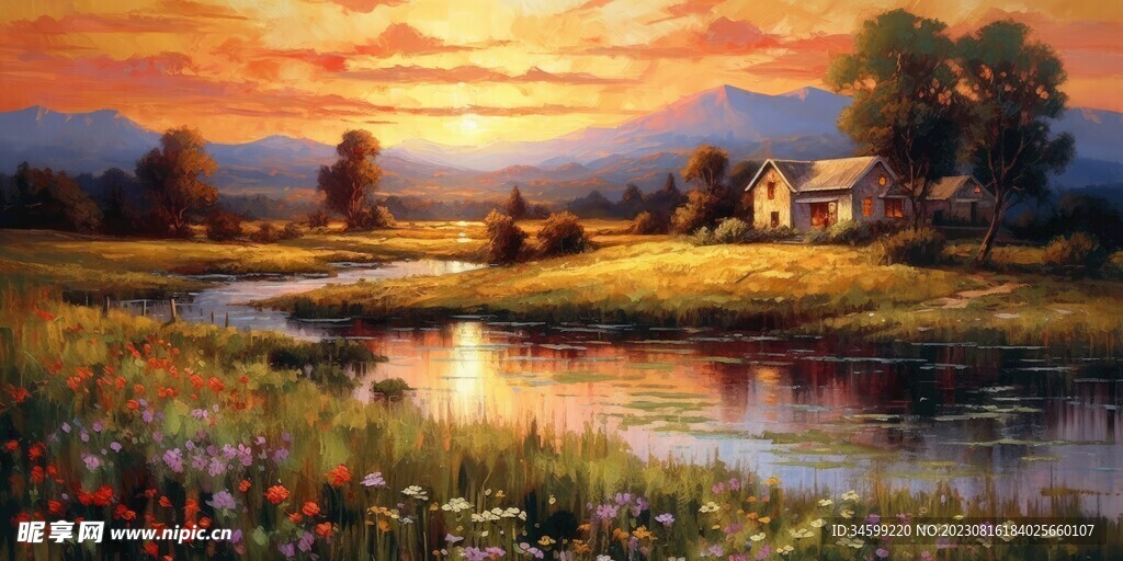 风景油画 
