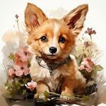 小狗插画 