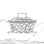 茶杯线描