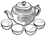 茶壶线描