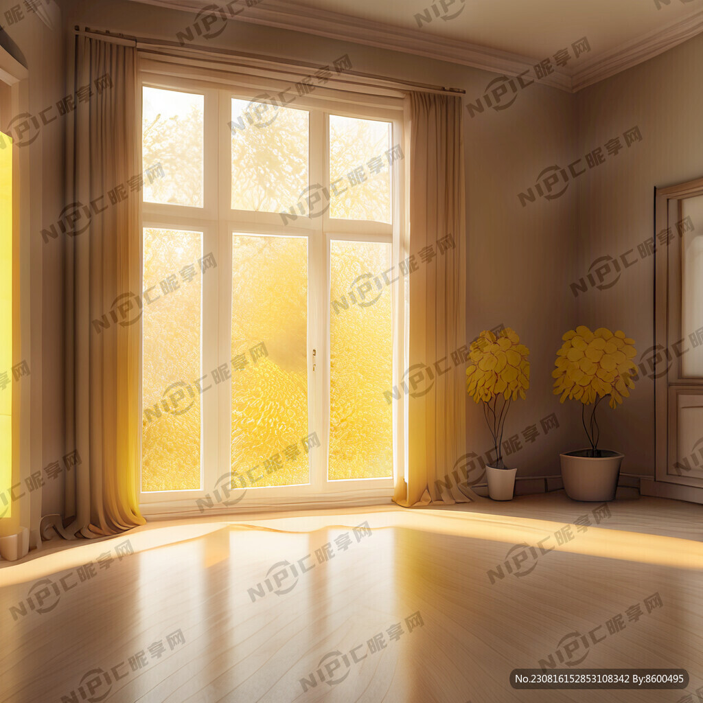 温馨风格装修 落地窗空房间