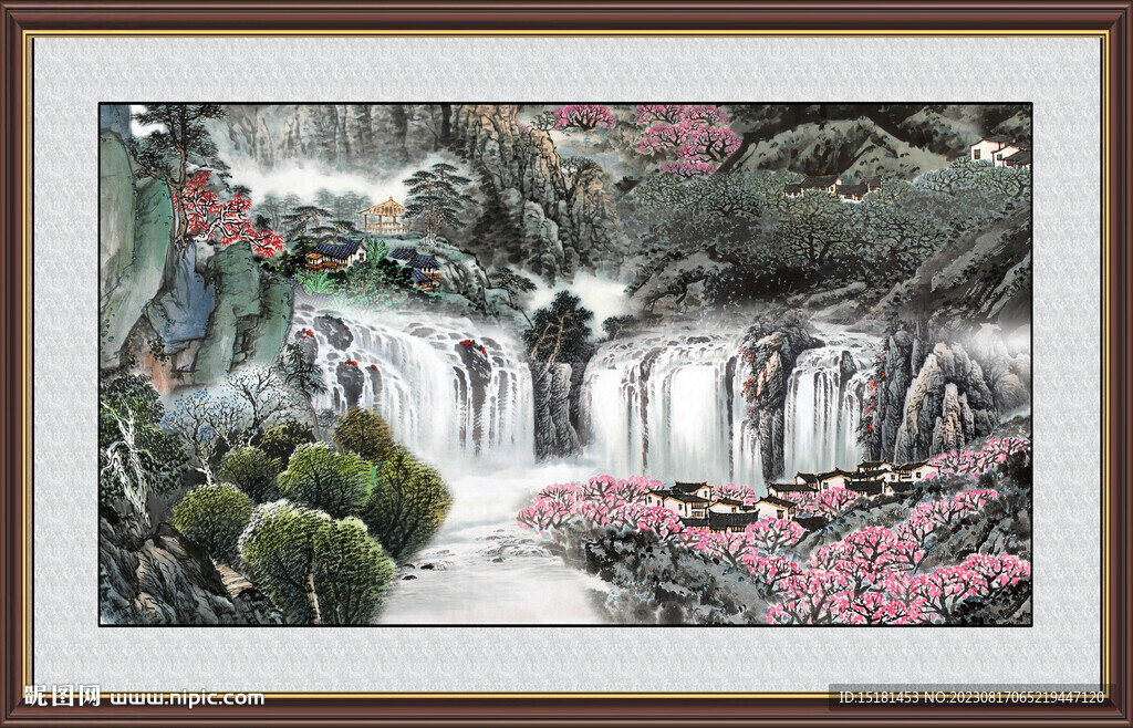 山水中堂画 