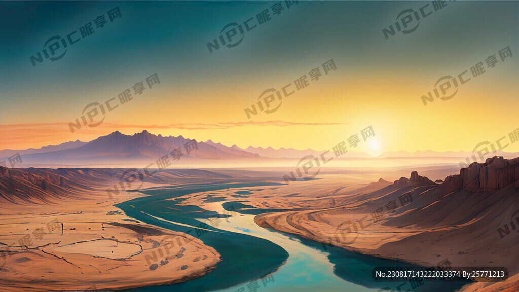 超大广角 俯视视角 大漠孤烟直