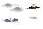 水墨山