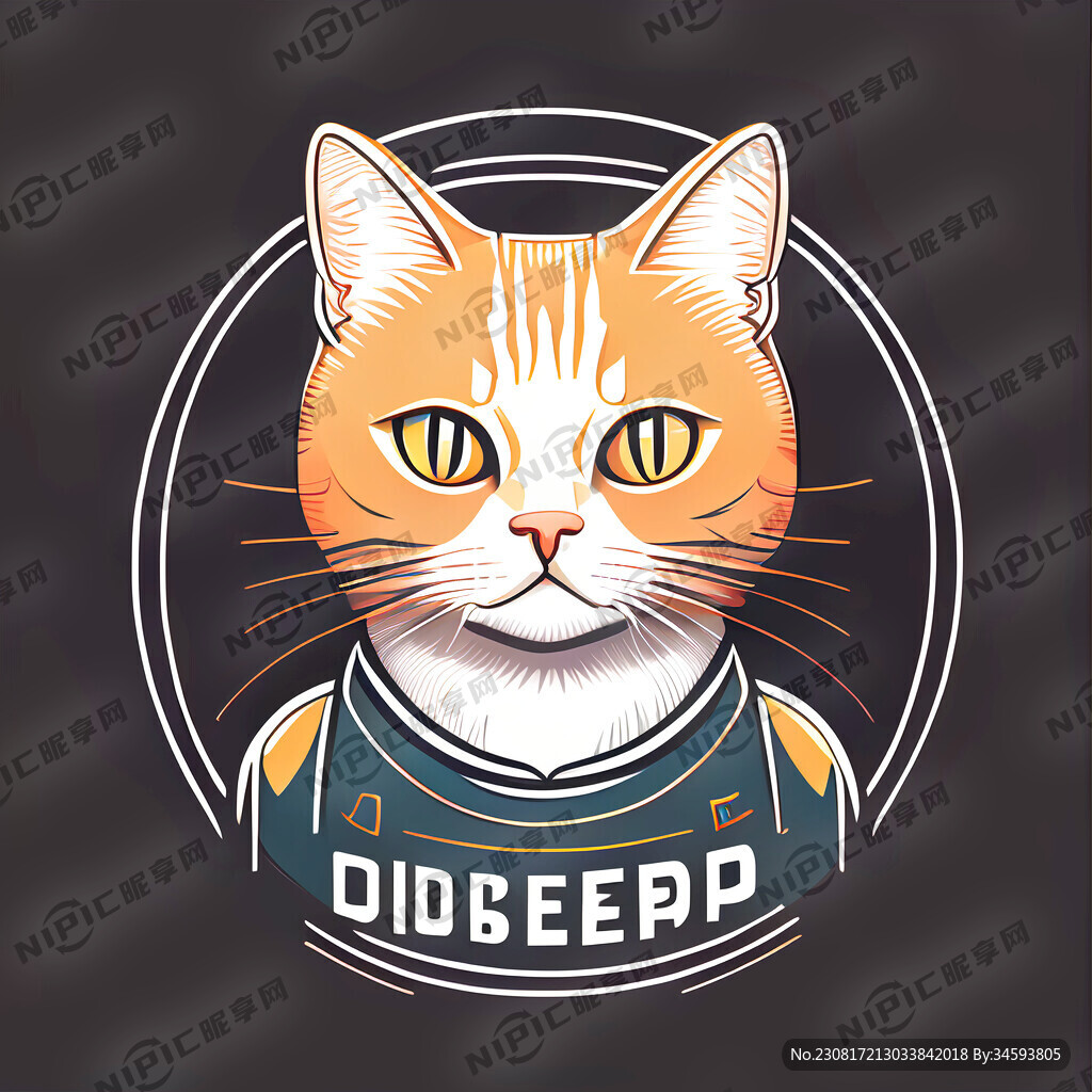 设计一个带有广告元素的英短猫线