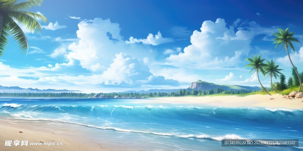 海滩风景  