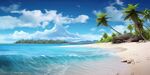 海滩风景  