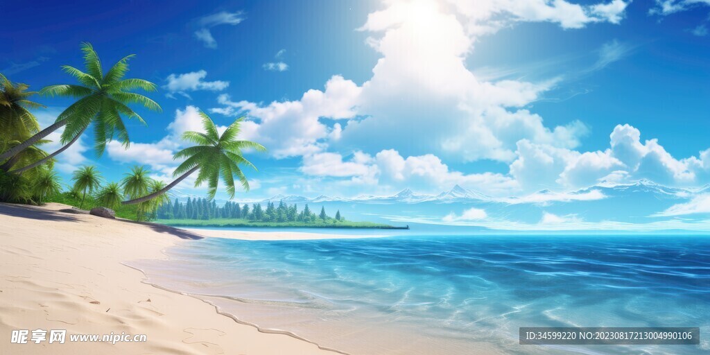 海滩风景  