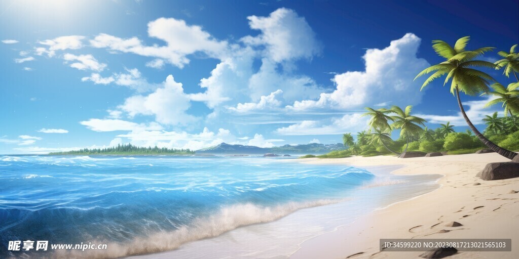 海滩风景  
