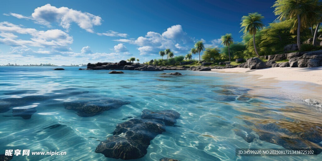 海滩风景  