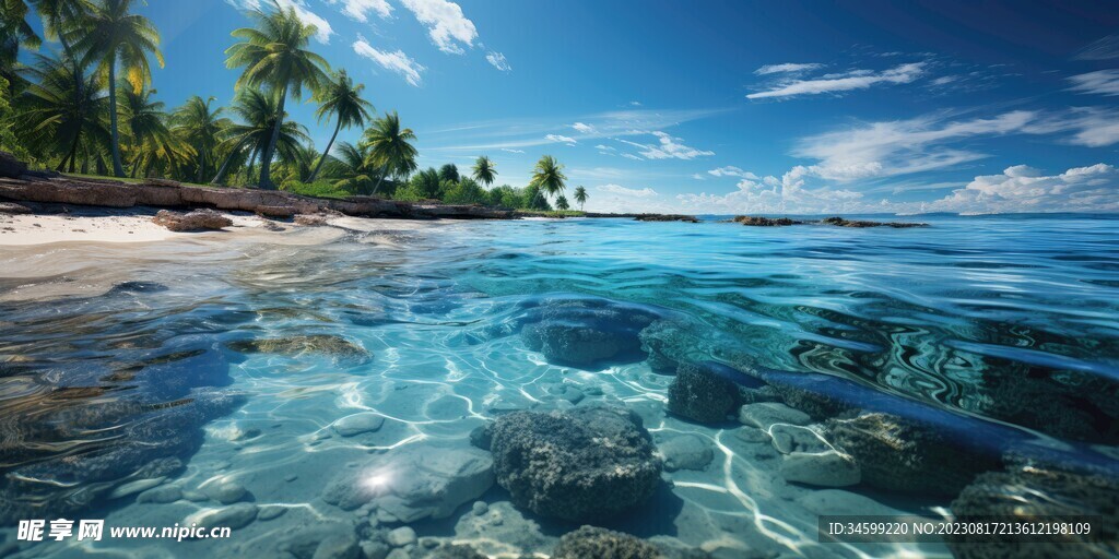 海滩风景  