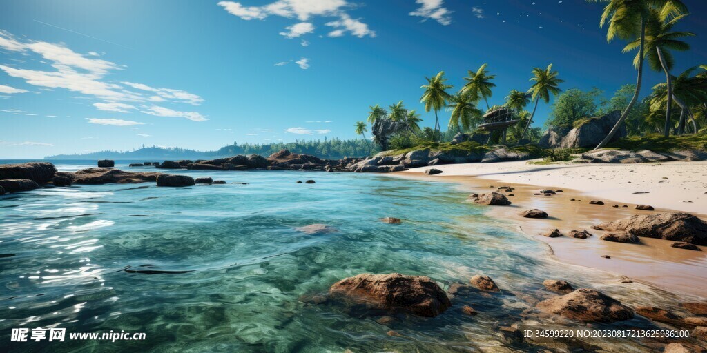 海滩风景  