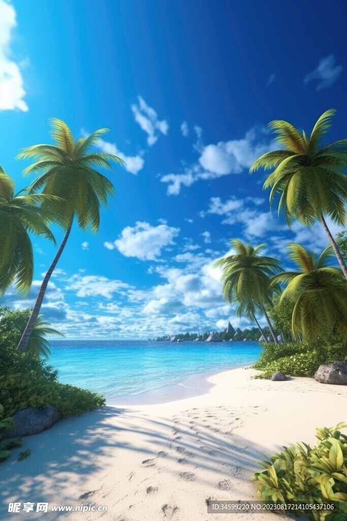 海滩风景  