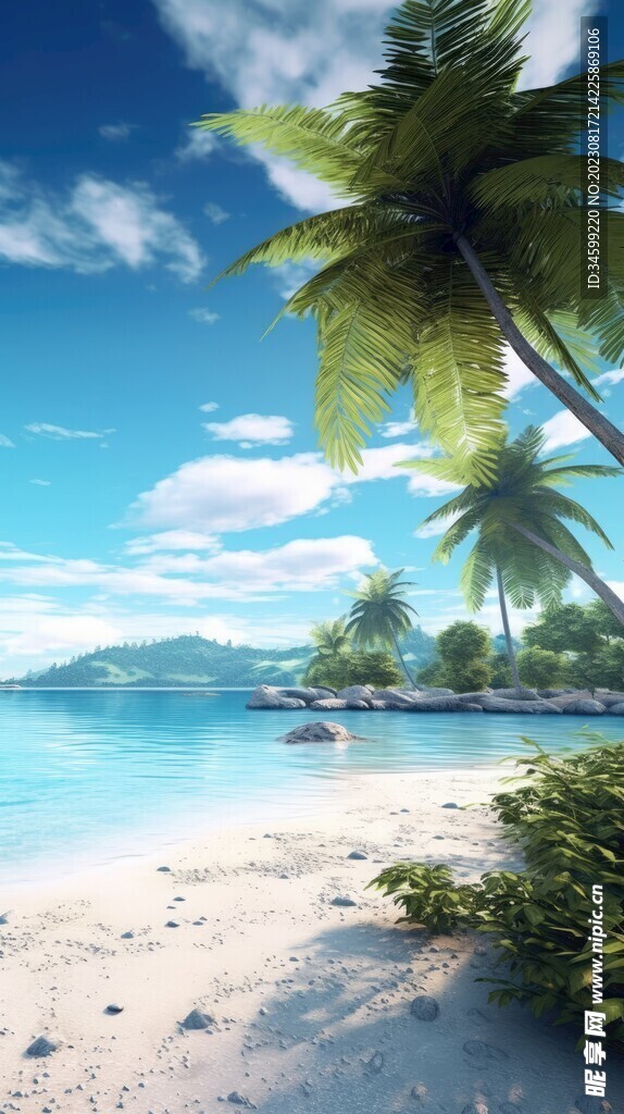 海滩风景  