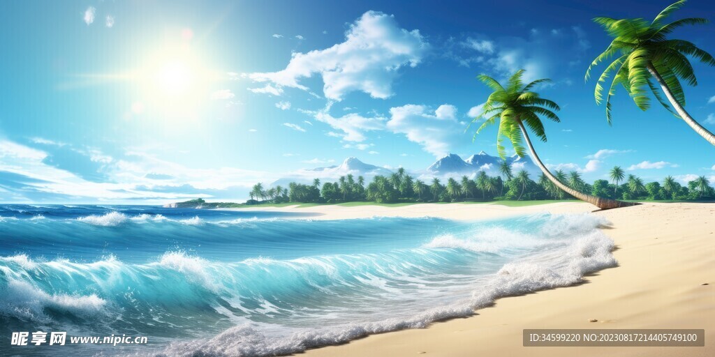 海滩风景  