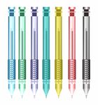 不同颜色的笔矢量图手绘写字笔