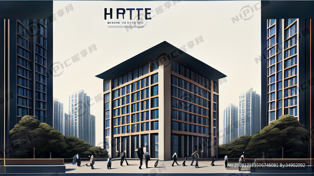 物业标书封面 现代都市高楼大厦