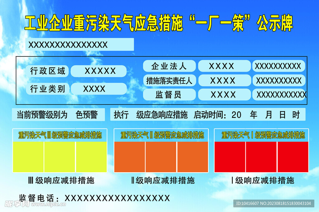 一厂一策公示牌