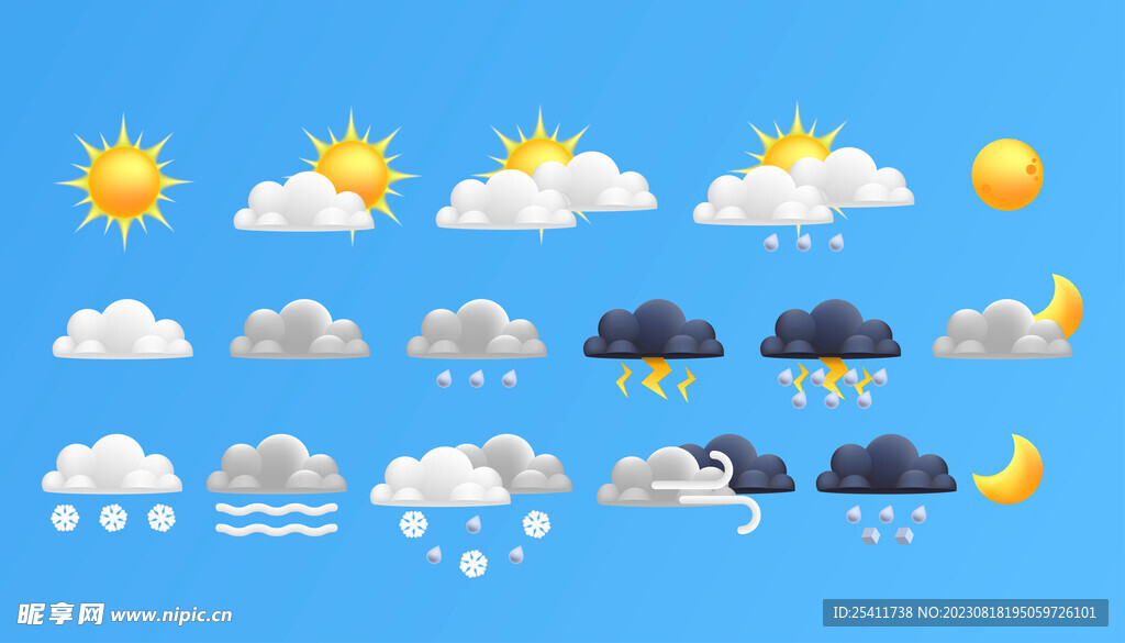 天气预报矢量