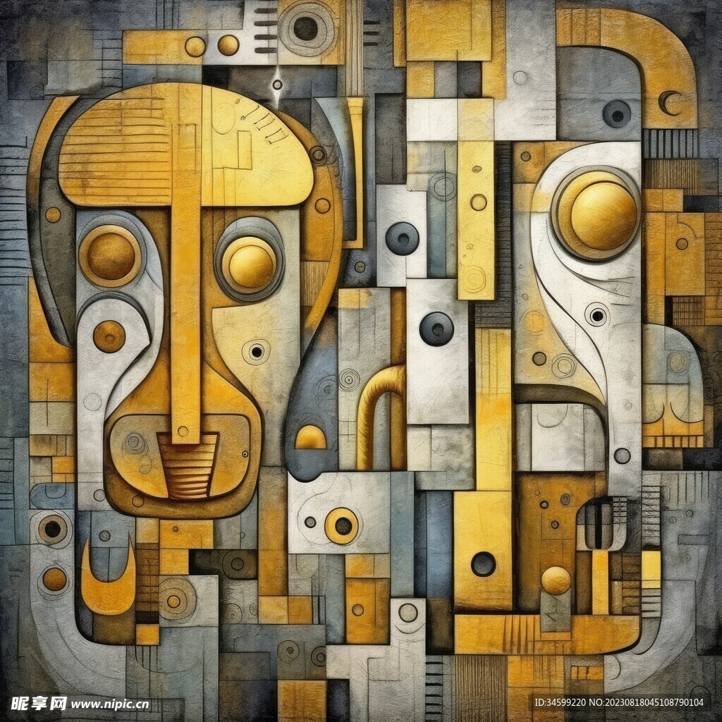 抽象框画 